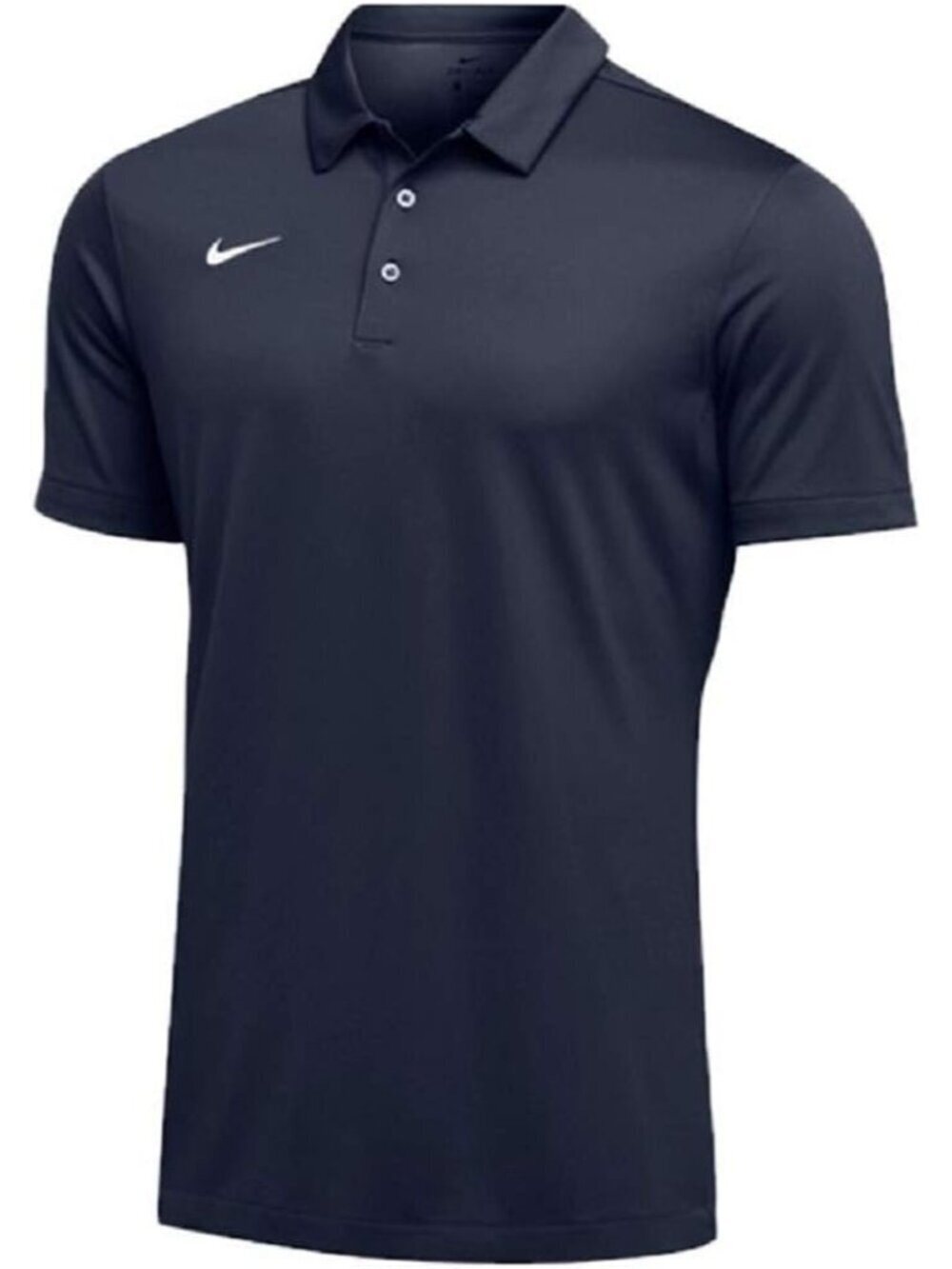 Men's Navy Imported mesh body fabric Three-button Polos Shirt